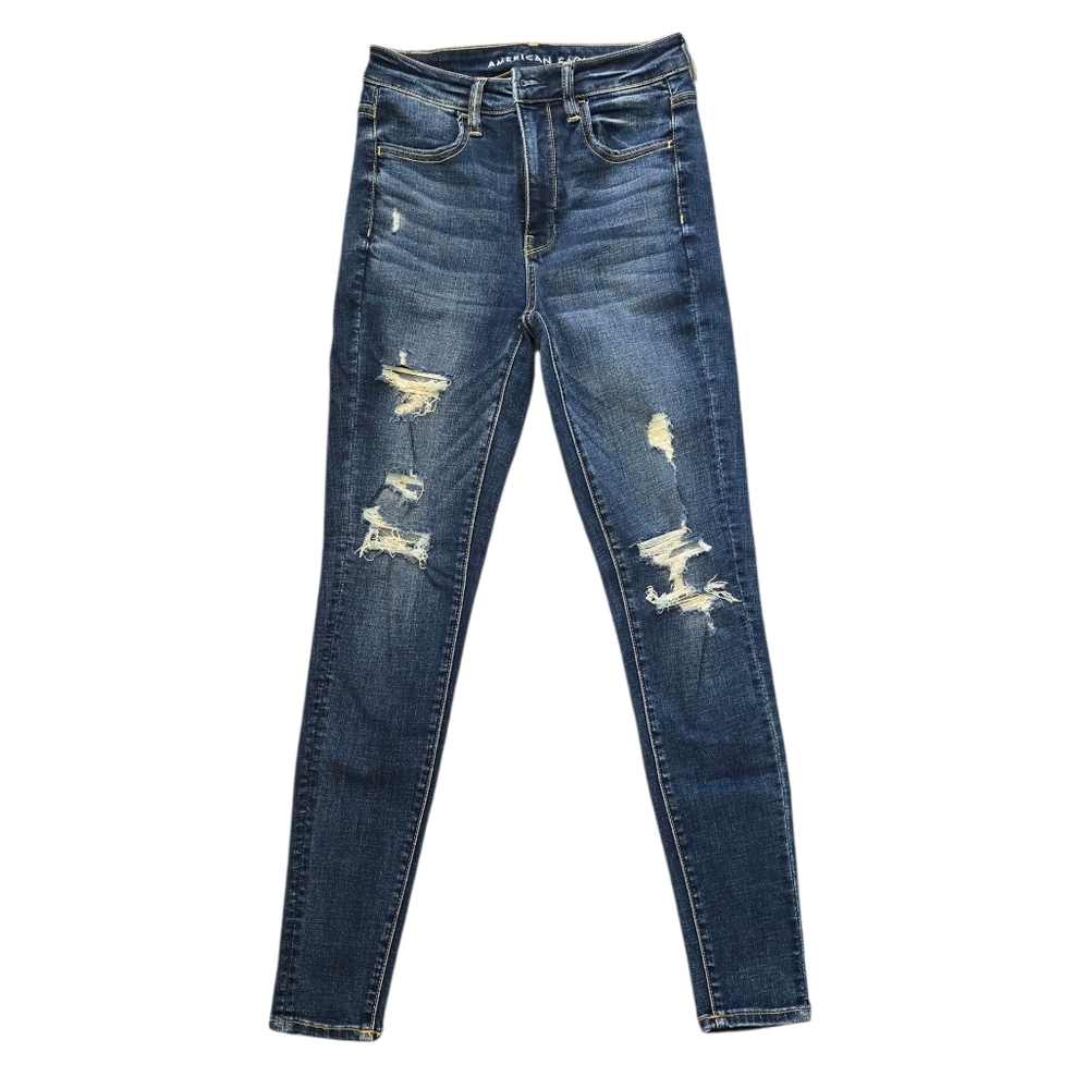 American Eagle Distressed Super High Rise Jeggings